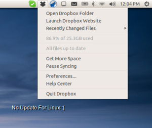 Dropbox Menu For Linux